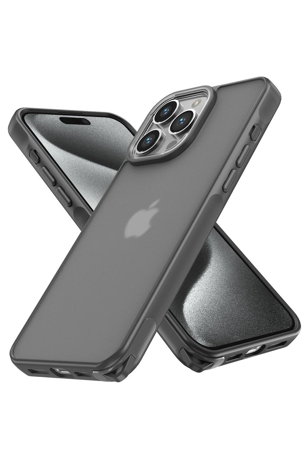 Mey İthalat®  iPhone 14 Pro Kılıf Elegant Kapak - Titan Gri