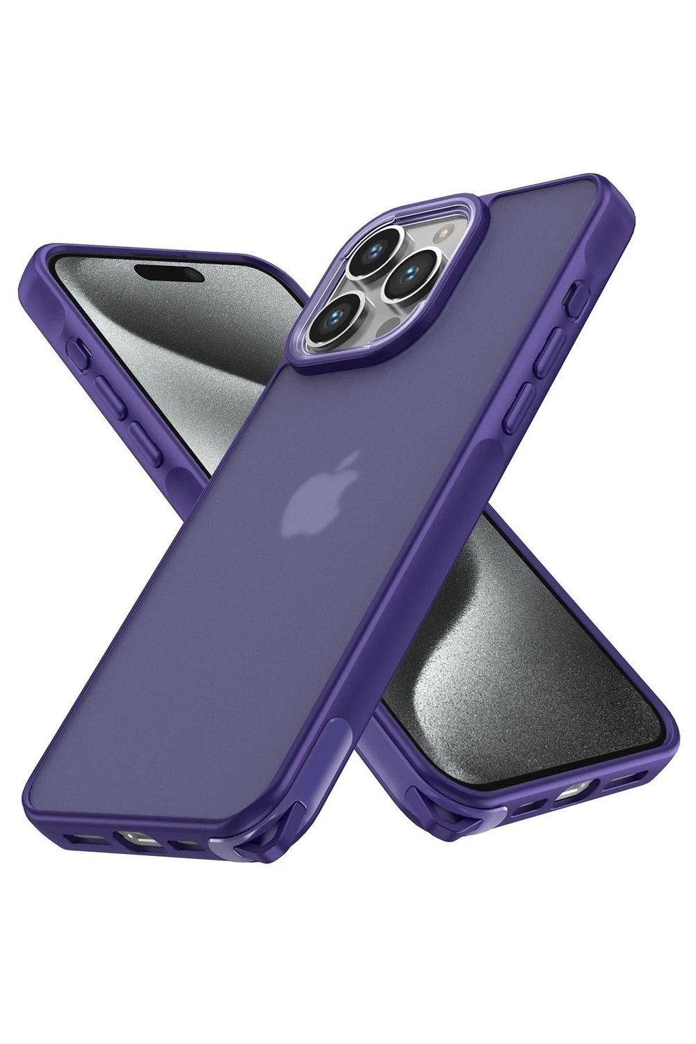 Mey İthalat®  iPhone 14 Pro Kılıf Elegant Kapak - Derin Mor