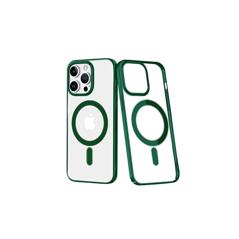 Mey İthalat®  iPhone 14 Pro Kılıf Element Magneticsafe Sert Kapak - Köknar Yeşili
