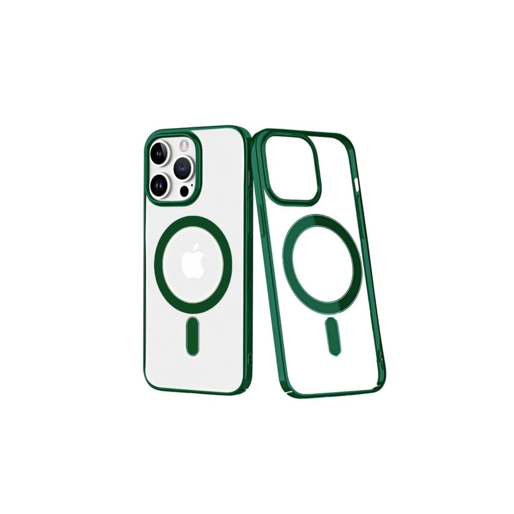 Mey İthalat®  iPhone 14 Pro Kılıf Element Magneticsafe Sert Kapak - Köknar Yeşili