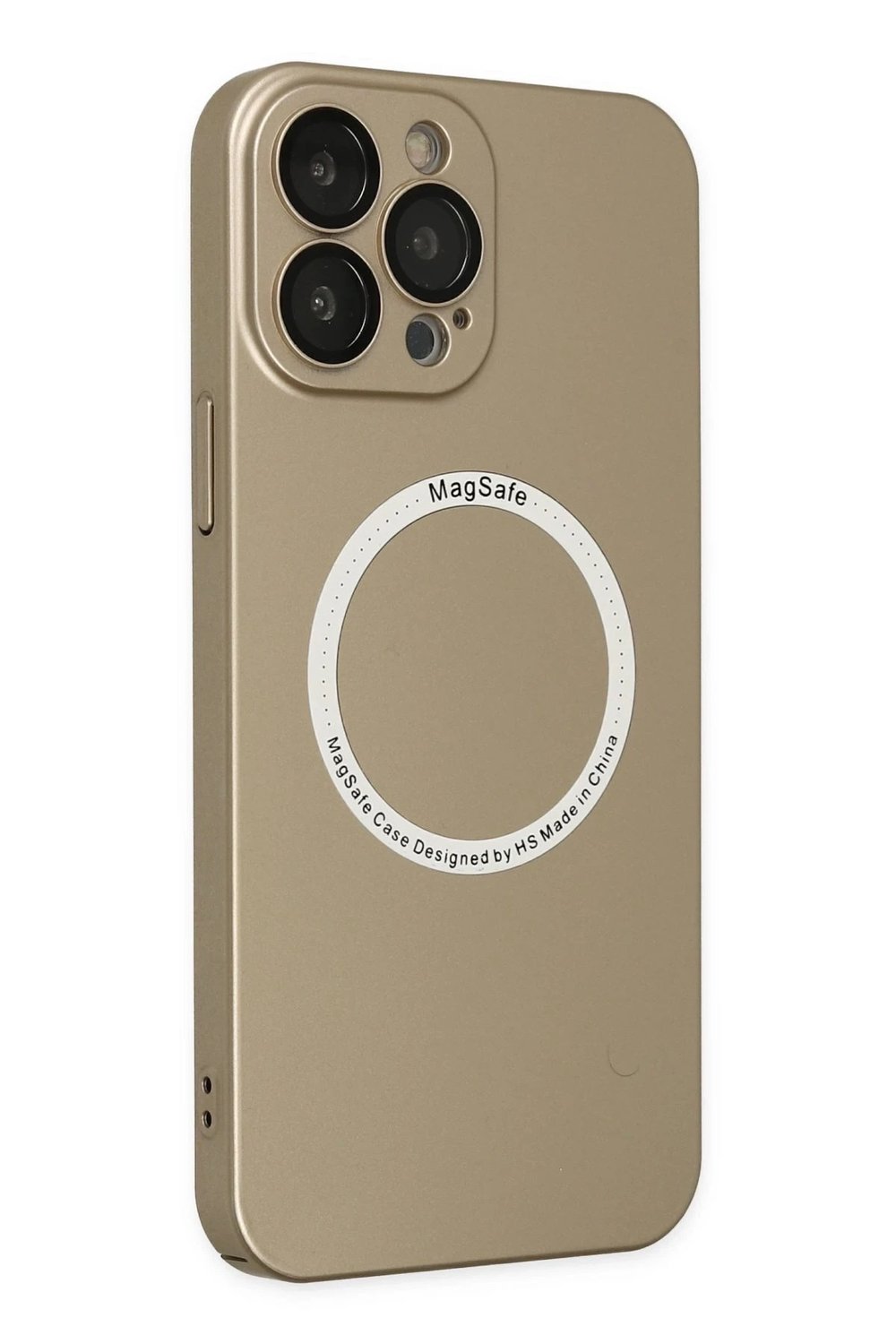 Mey İthalat®  iPhone 14 Pro Kılıf Jack Magneticsafe Lens Silikon - Gold