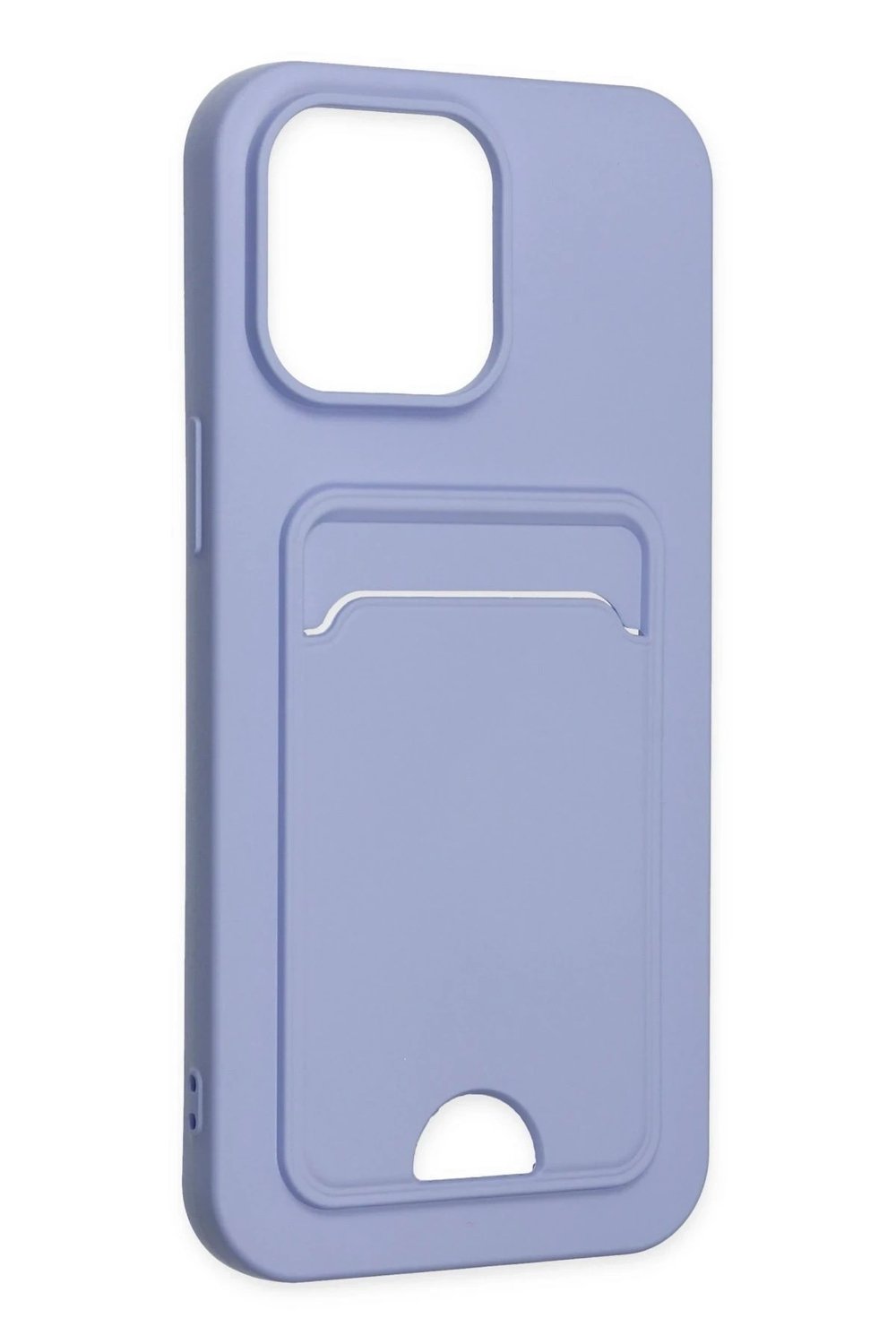 Mey İthalat®  iPhone 14 Pro Kılıf Kelvin Kartvizitli Silikon - Lila