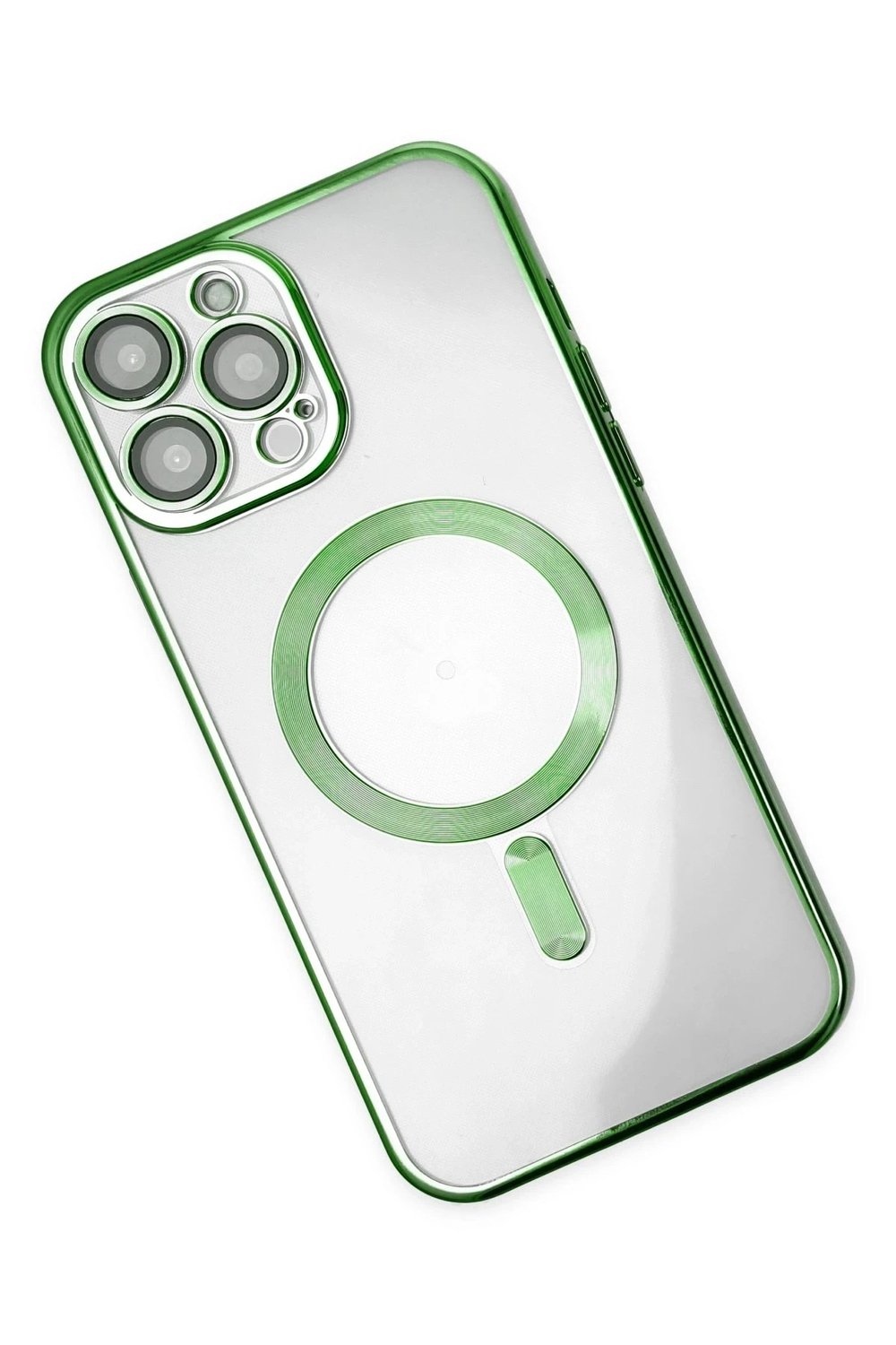 Mey İthalat®  iPhone 14 Pro Kılıf Kross Magneticsafe Kapak - Koyu Yeşil