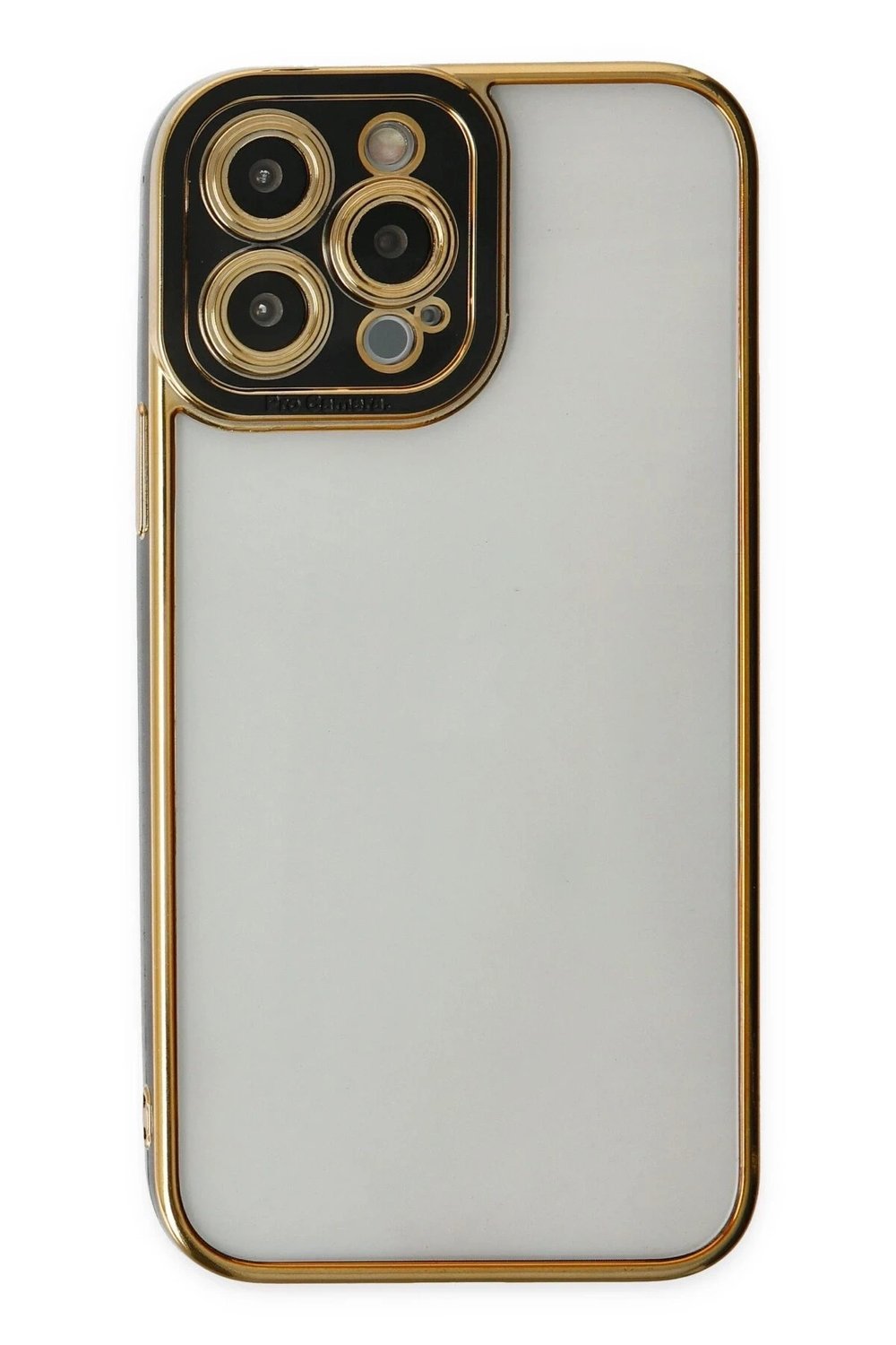 Mey İthalat®  iPhone 14 Pro Kılıf Liva Lens Silikon - Siyah