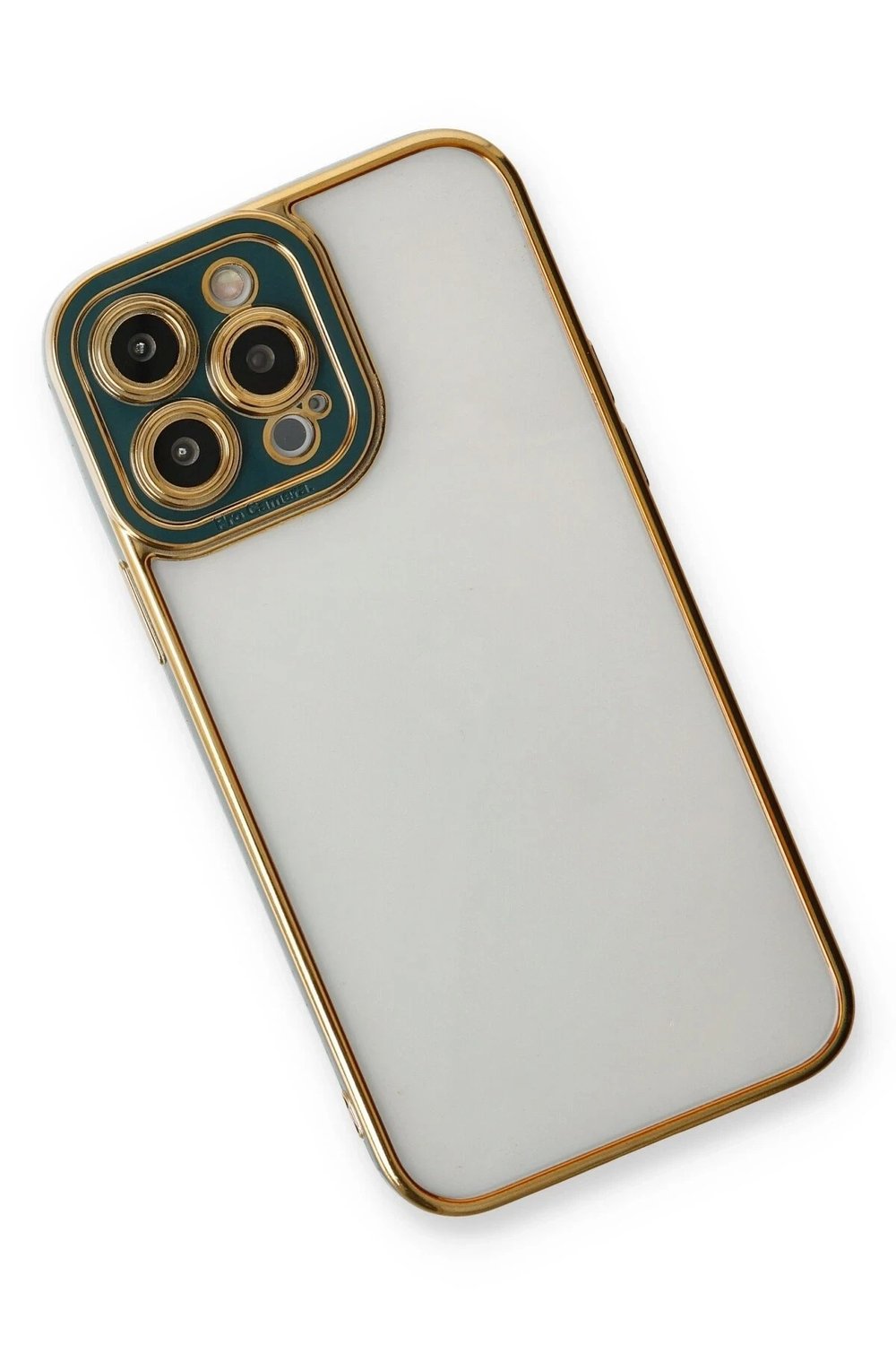 Mey İthalat®  iPhone 14 Pro Kılıf Liva Lens Silikon - Yeşil