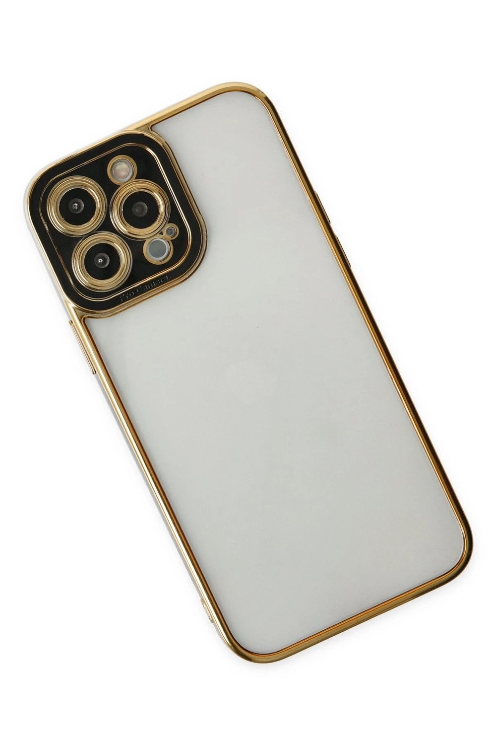 Mey İthalat®  iPhone 14 Pro Kılıf Liva Lens Silikon - Siyah
