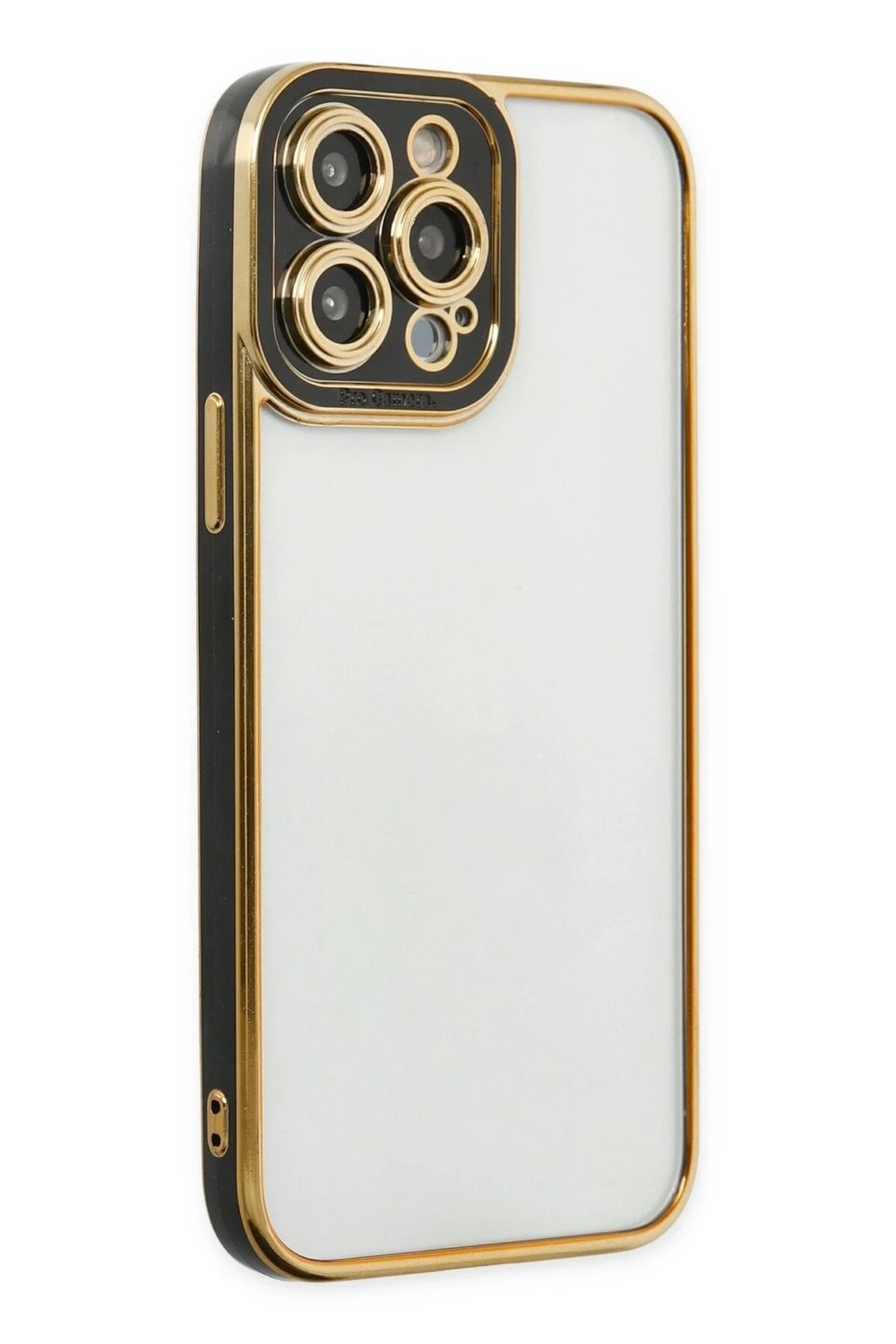 Mey İthalat®  iPhone 14 Pro Kılıf Liva Lens Silikon - Siyah