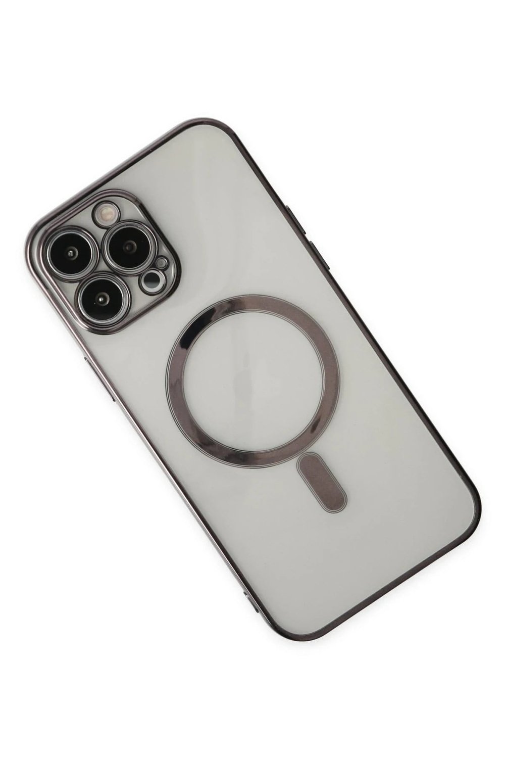 Mey İthalat®  iPhone 14 Pro Kılıf Magneticsafe Lazer Silikon - Siyah