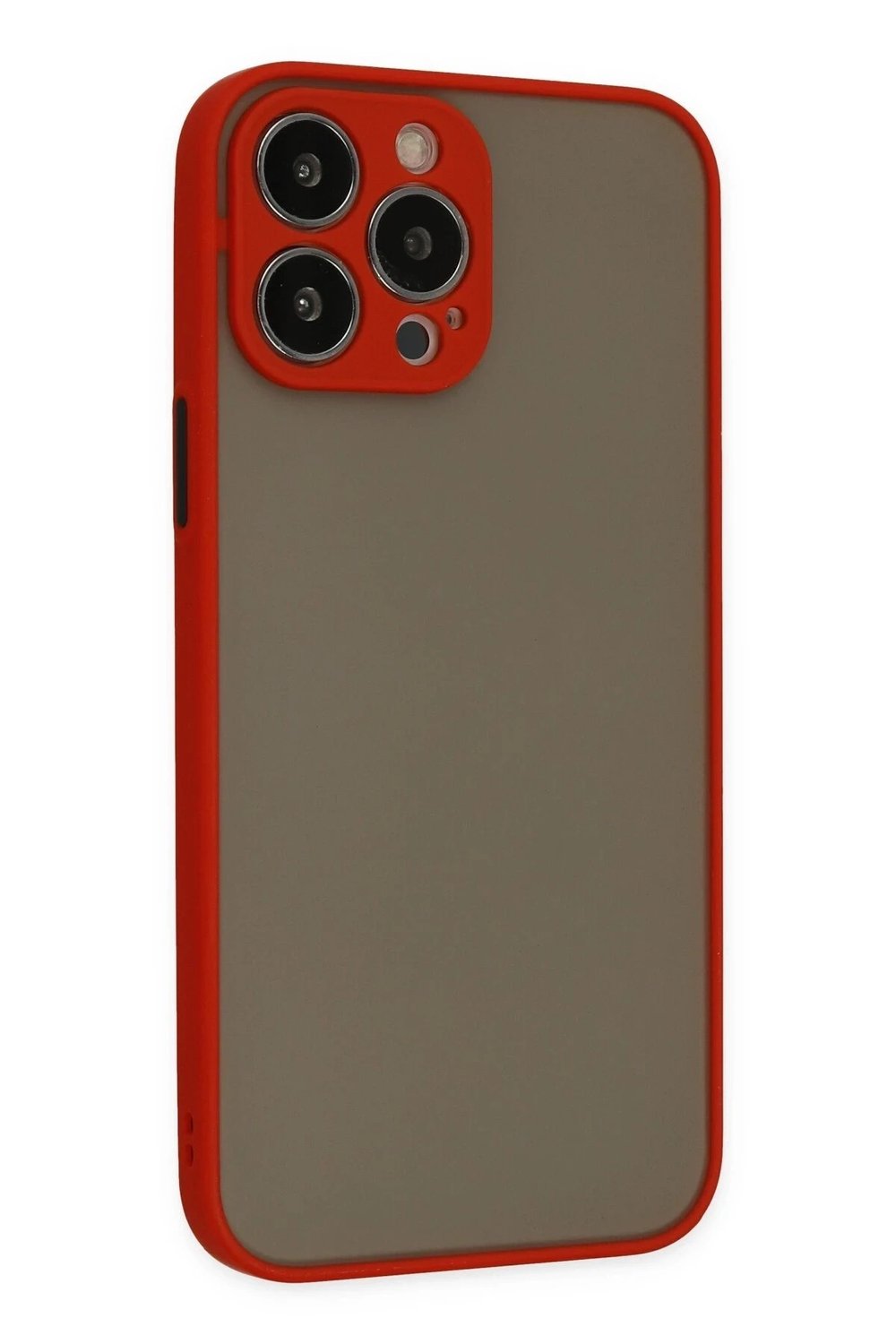 Mey İthalat®  iPhone 14 Pro Kılıf Montreal Silikon Kapak - Kırmızı