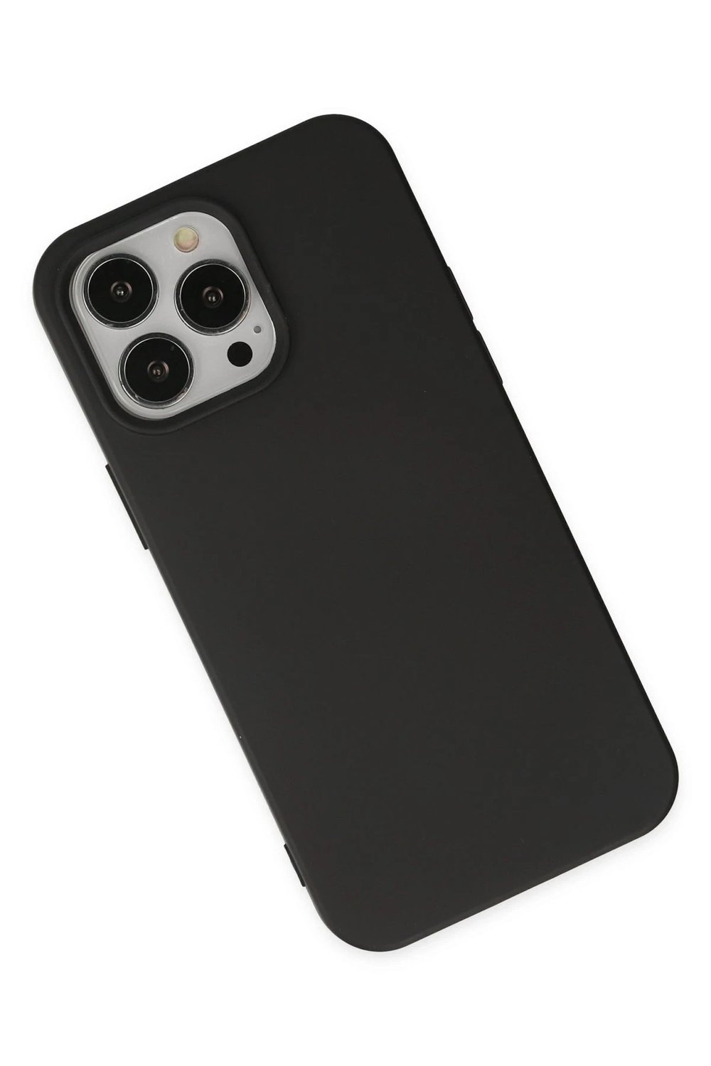 Mey İthalat®  iPhone 14 Pro Kılıf Nano içi Kadife Silikon - Siyah