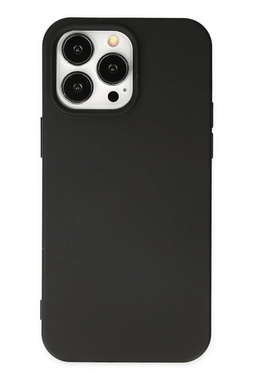 Mey İthalat®  iPhone 14 Pro Kılıf Nano içi Kadife Silikon - Siyah