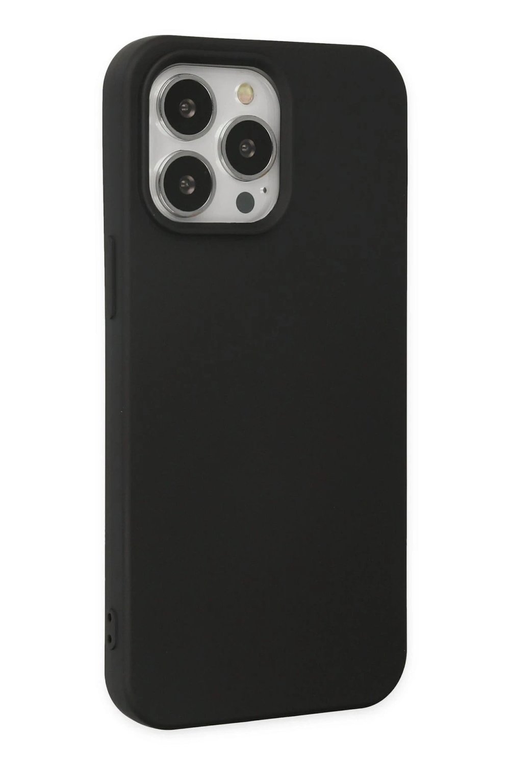 Mey İthalat®  iPhone 14 Pro Kılıf Nano içi Kadife Silikon - Siyah