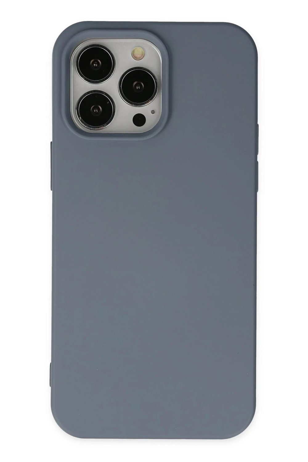 Mey İthalat®  iPhone 14 Pro Kılıf Nano içi Kadife Silikon - Gri