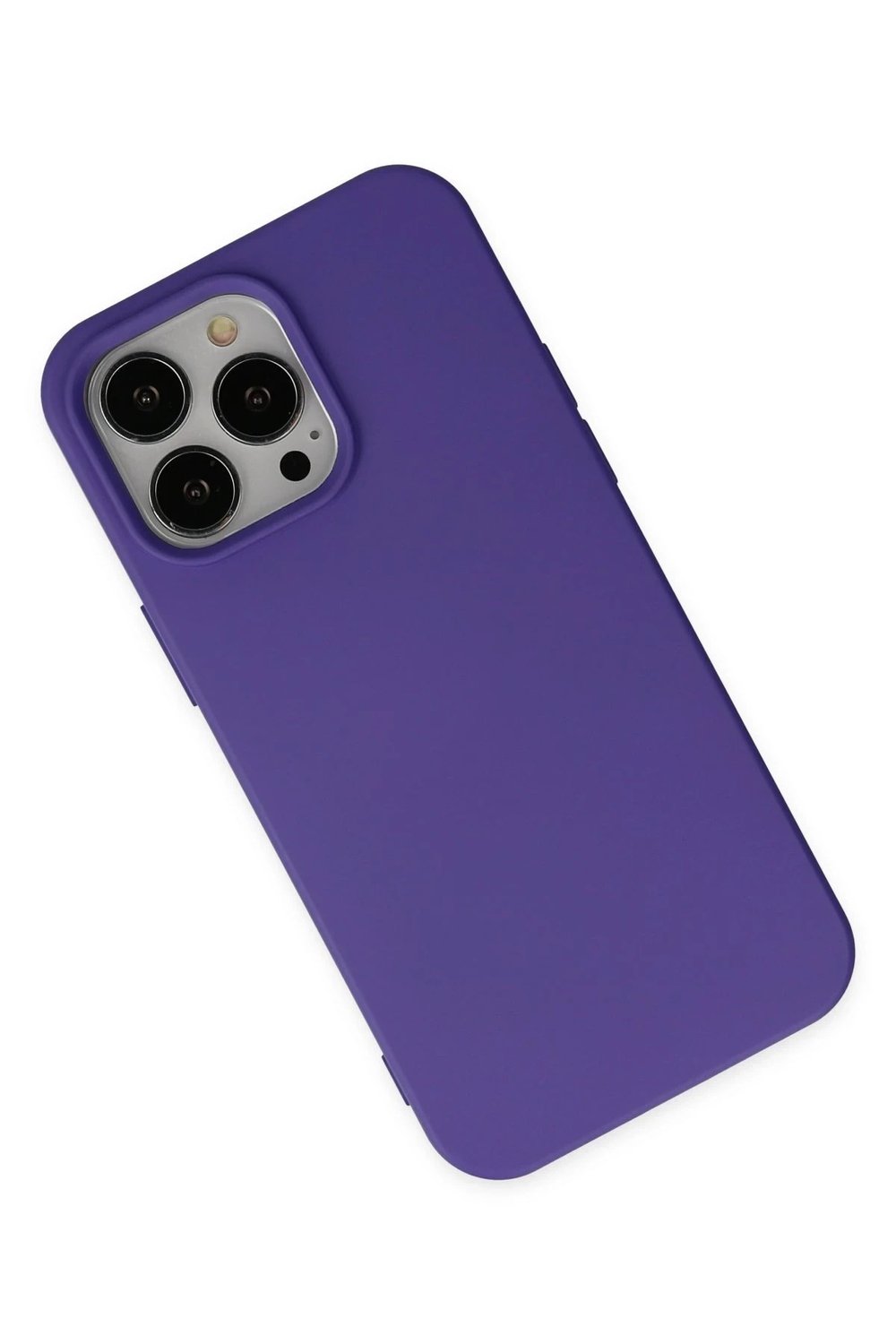 Mey İthalat®  iPhone 14 Pro Kılıf Nano içi Kadife Silikon - Mor