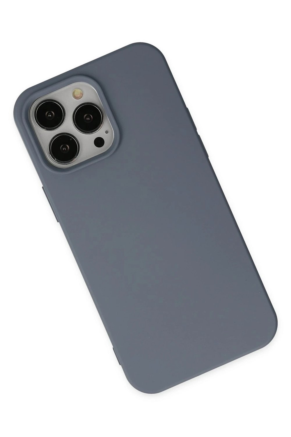 Mey İthalat®  iPhone 14 Pro Kılıf Nano içi Kadife Silikon - Gri
