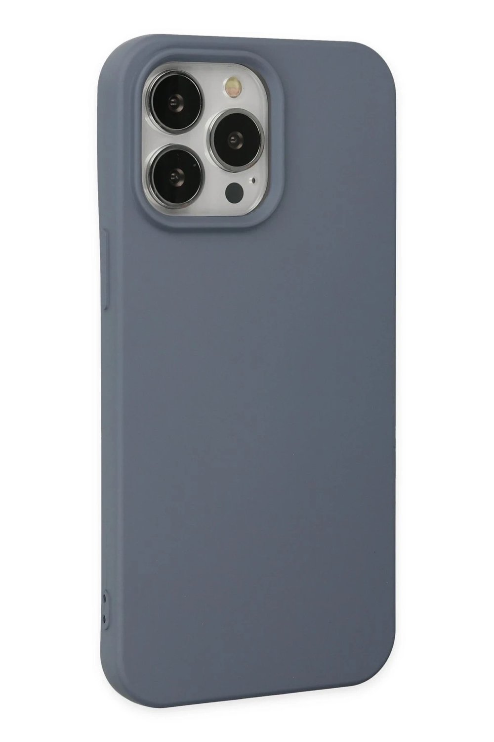 Mey İthalat®  iPhone 14 Pro Kılıf Nano içi Kadife Silikon - Gri