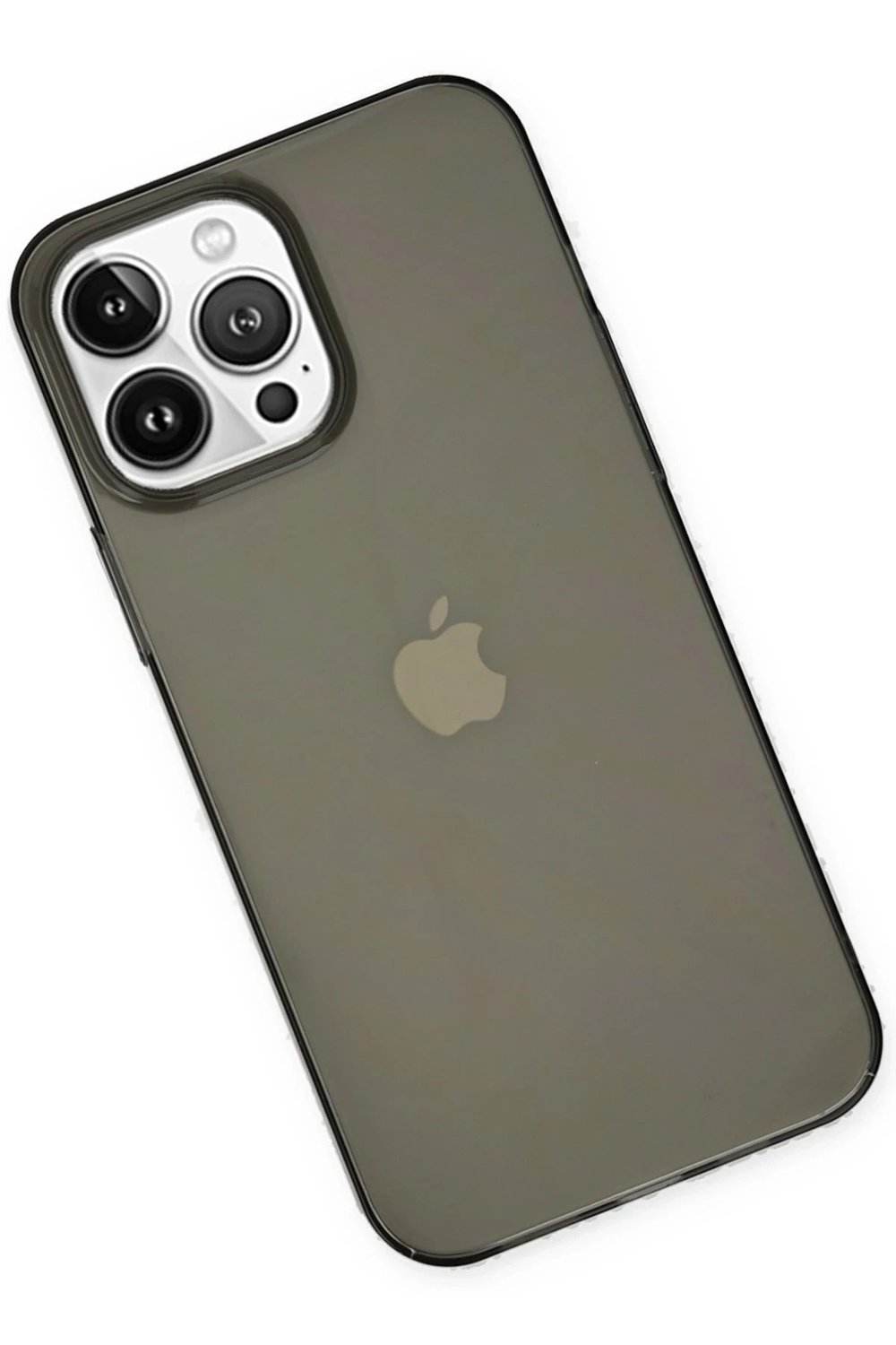 Mey İthalat®  iPhone 14 Pro Kılıf Pc Sert Şeffaf Kapak - Siyah