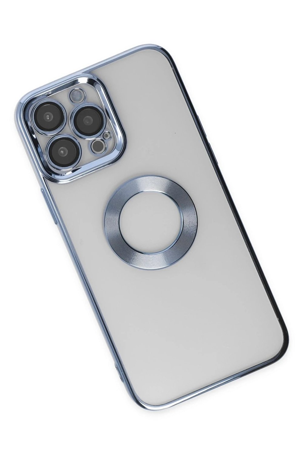 Mey İthalat®  iPhone 14 Pro Kılıf Slot Silikon - Sierra Blue