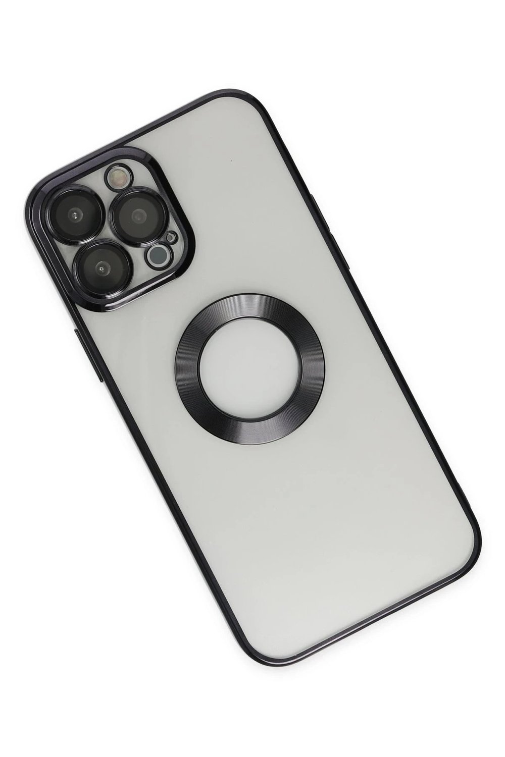 Mey İthalat®  iPhone 14 Pro Kılıf Slot Silikon - Siyah