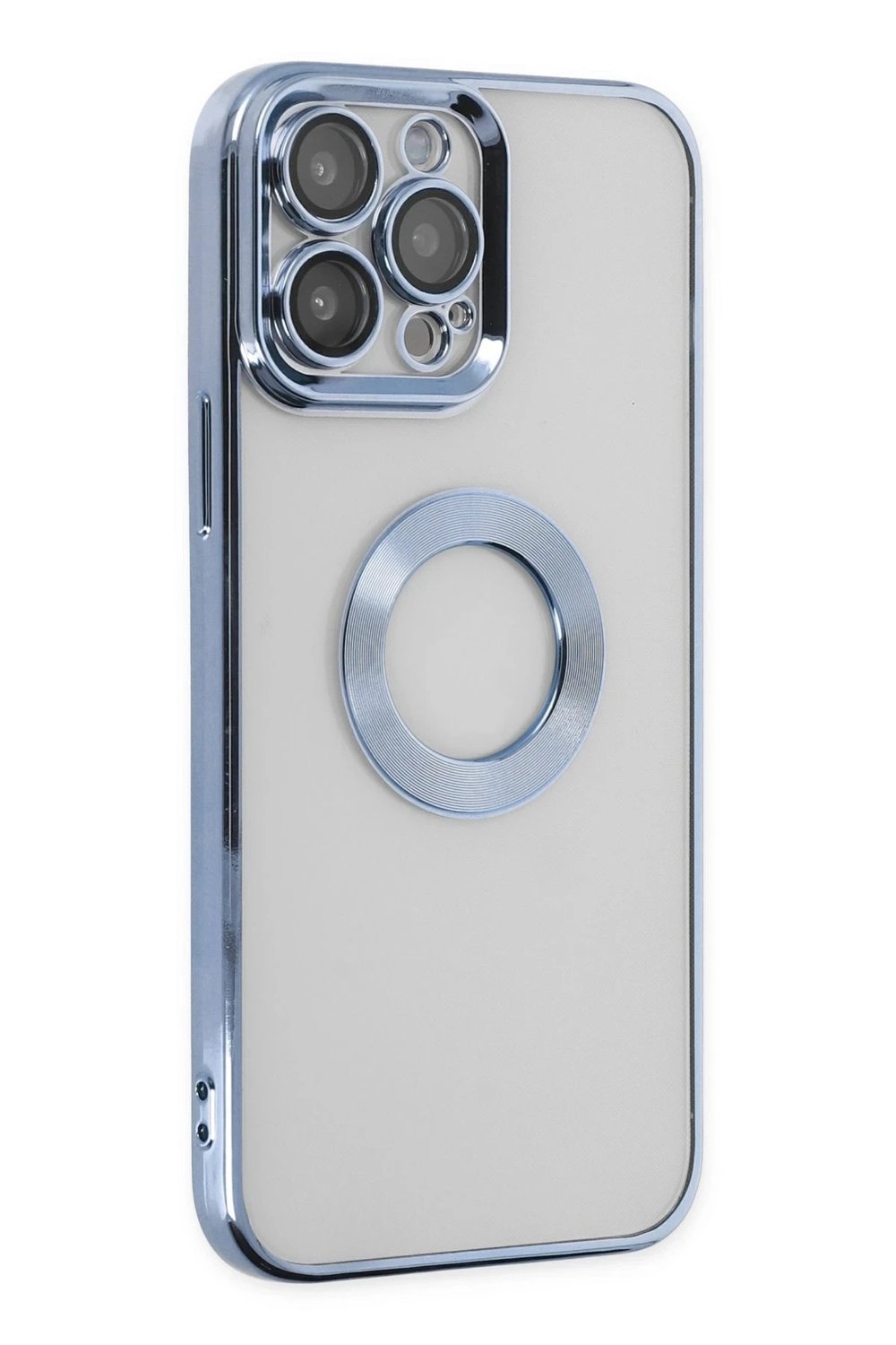 Mey İthalat®  iPhone 14 Pro Kılıf Slot Silikon - Sierra Blue