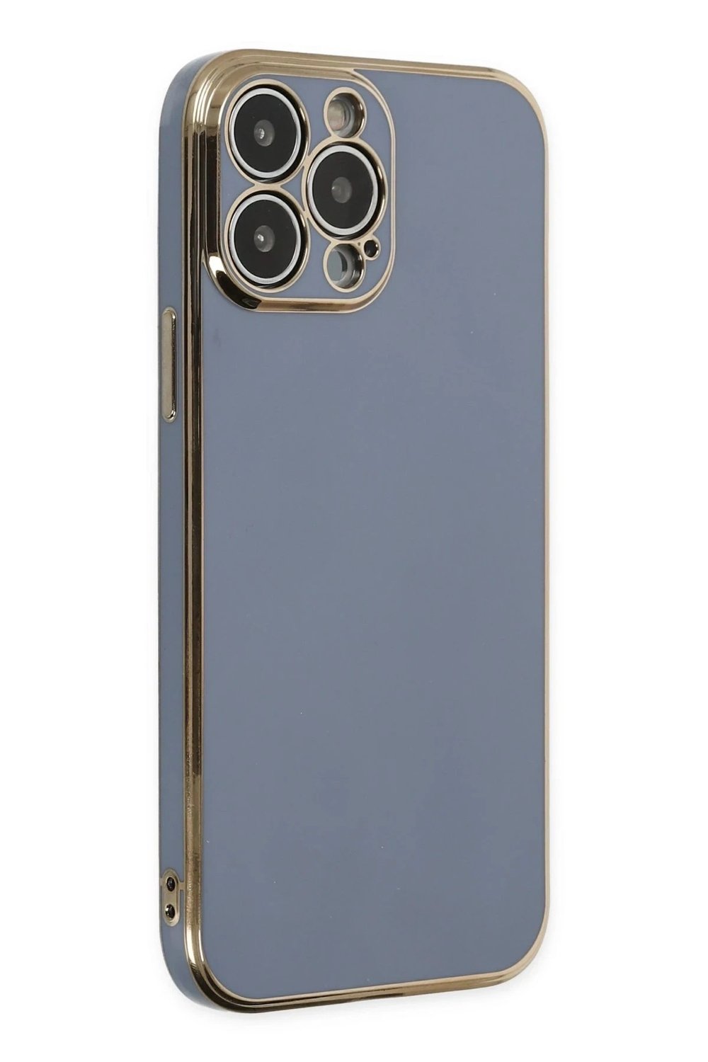 Mey İthalat®  iPhone 14 Pro Kılıf Volet Silikon - Mavi