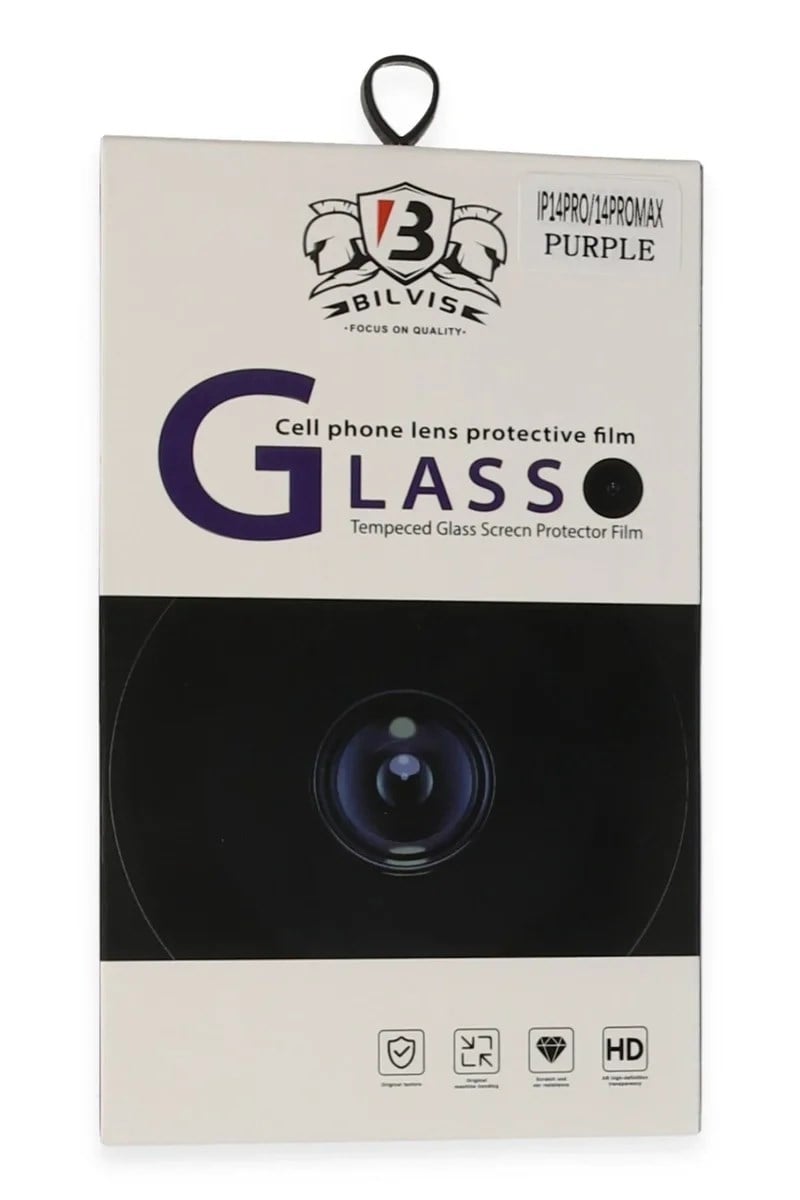 Mey İthalat®  iPhone 14 Pro Max Bilvis Titan Kamera Lens - Derin Mor