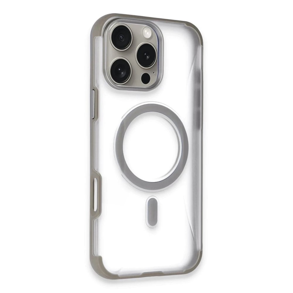 Mey İthalat®  iPhone 14 Pro Max Hilton Magsafe Kapak - Titan Gri