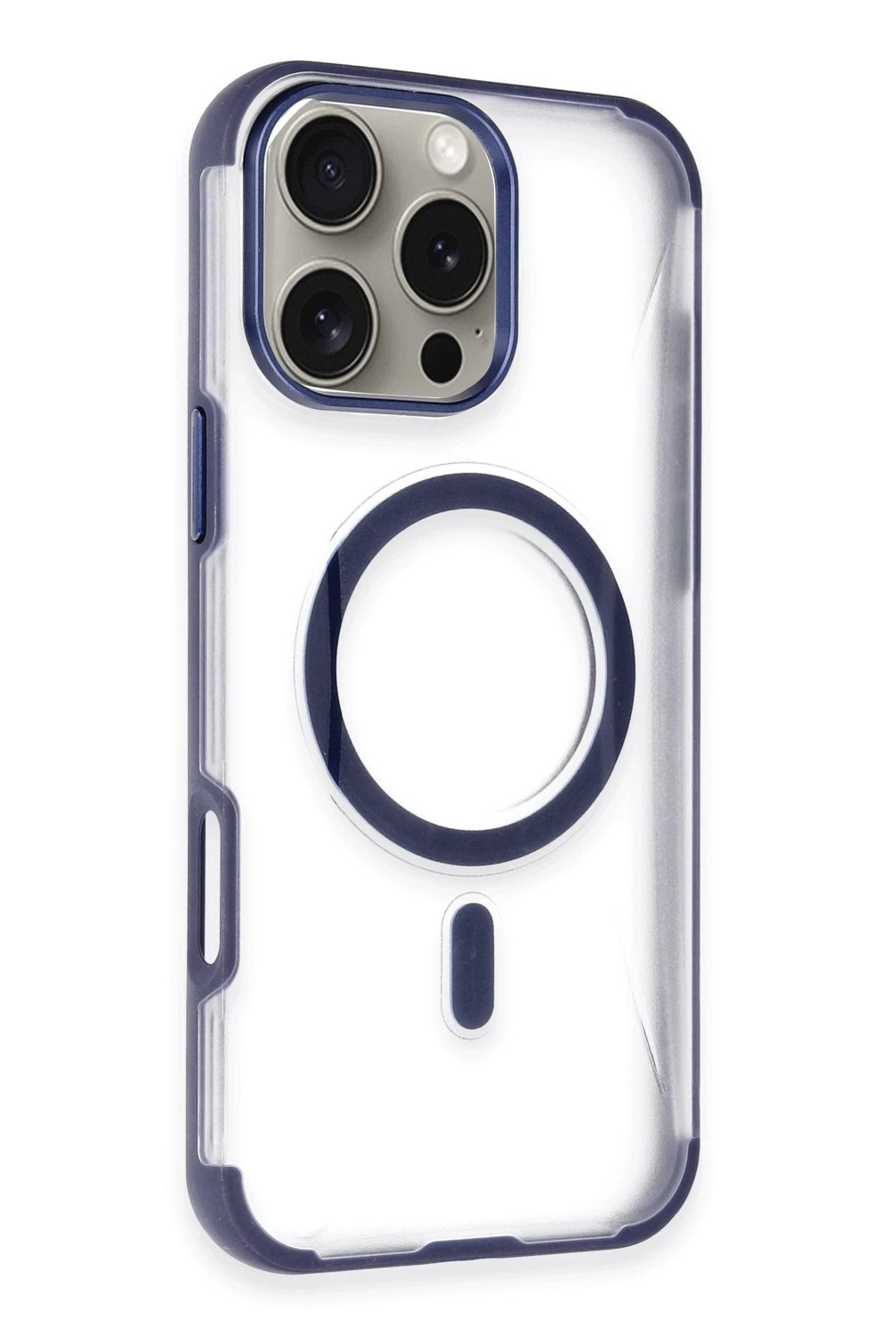 Mey İthalat®  iPhone 14 Pro Max Hilton Magsafe Kapak - Lacivert