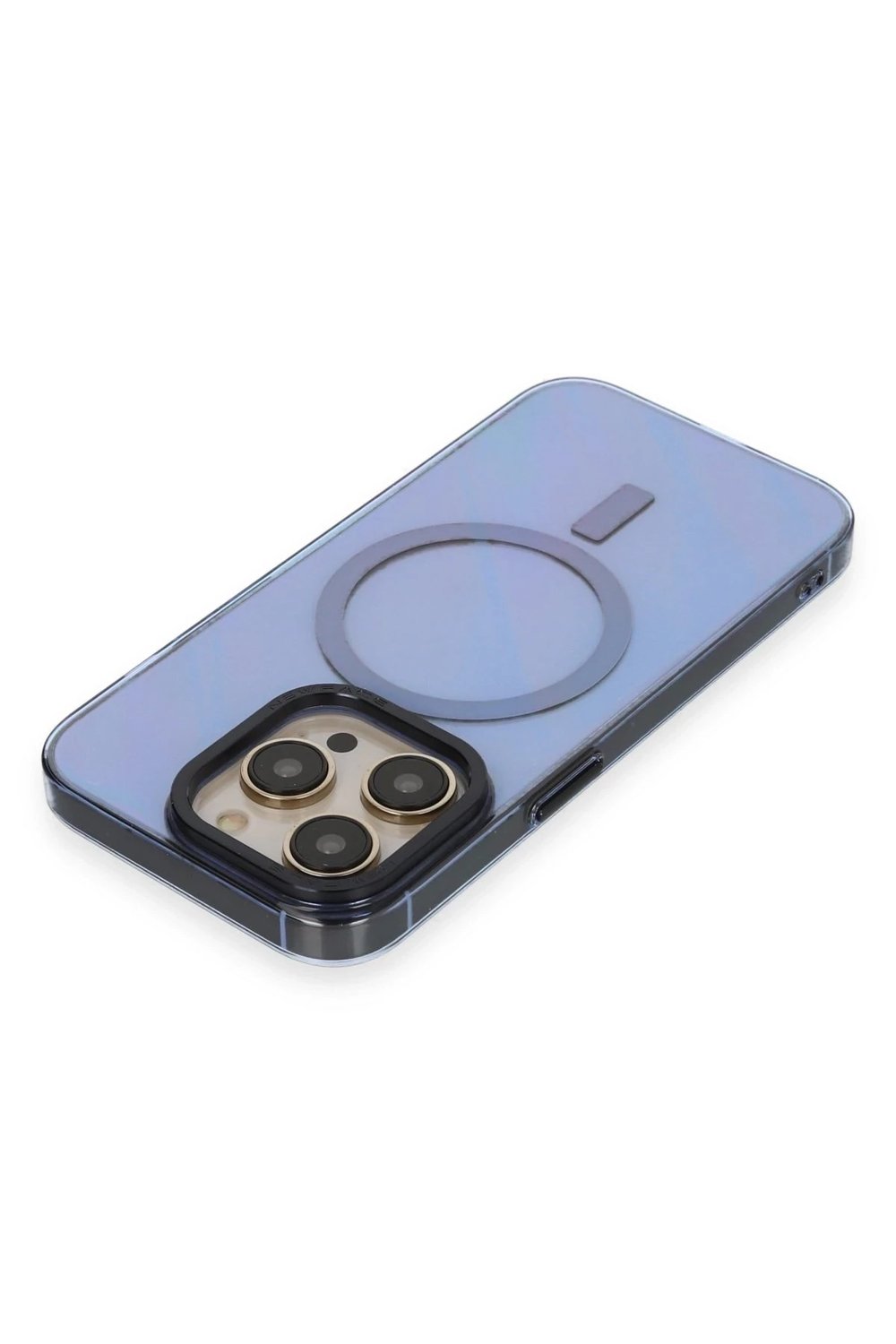 Mey İthalat®  iPhone 14 Pro Max Kılıf Anka PC Magneticsafe Sert Metal Kapak - Sierra Blue