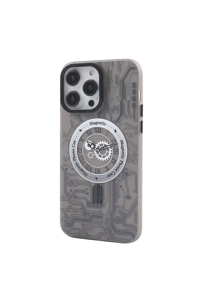 Mey İthalat®  iPhone 14 Pro Max Kılıf Apollo Magneticsafe Desenli Kapak - Apollo Siyah - 1