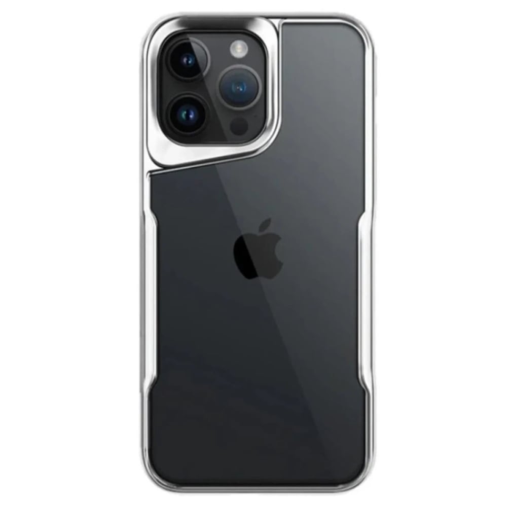 Mey İthalat®  iPhone 14 Pro Max Kılıf Boyi Silikon Kapak - Gümüş