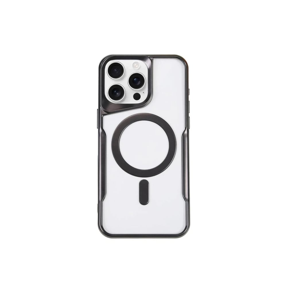 Mey İthalat®  iPhone 14 Pro Max Kılıf Boyi Magsafe Silikon Kapak - Siyah