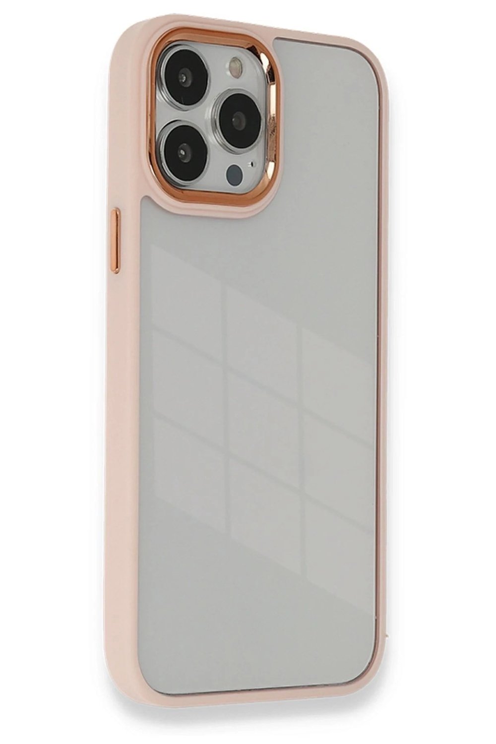 Mey İthalat®  iPhone 14 Pro Max Kılıf Dora Kapak - Pudra