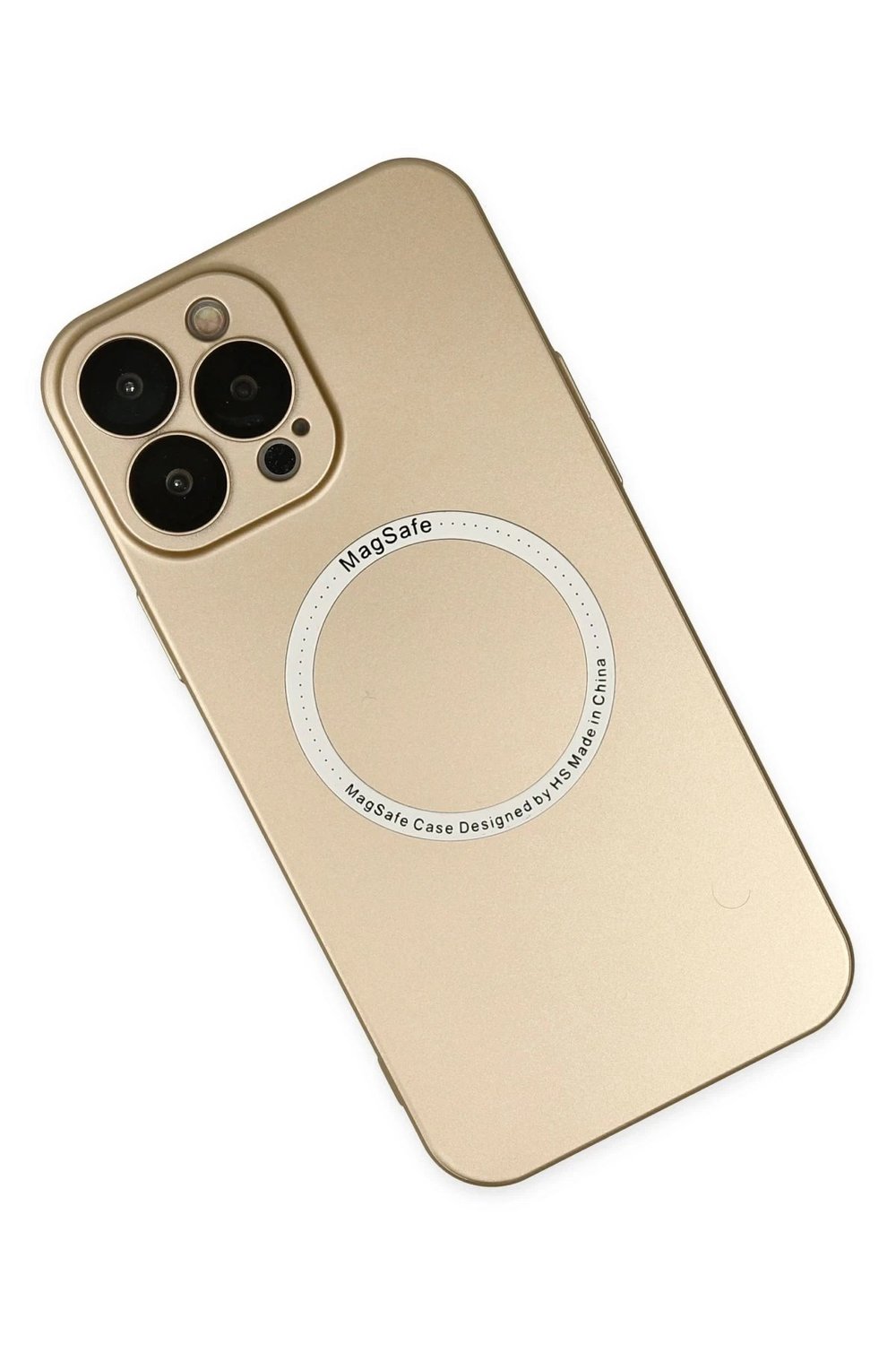 Mey İthalat®  iPhone 14 Pro Max Kılıf Jack Magneticsafe Lens Silikon - Gold