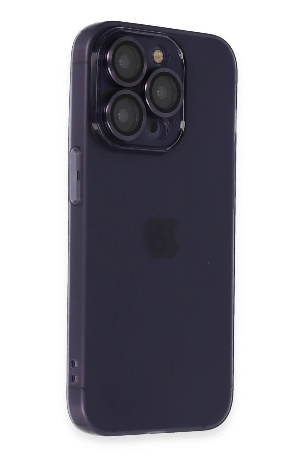 Mey İthalat®  iPhone 14 Pro Max Kılıf Luko Lens Silikon - Siyah
