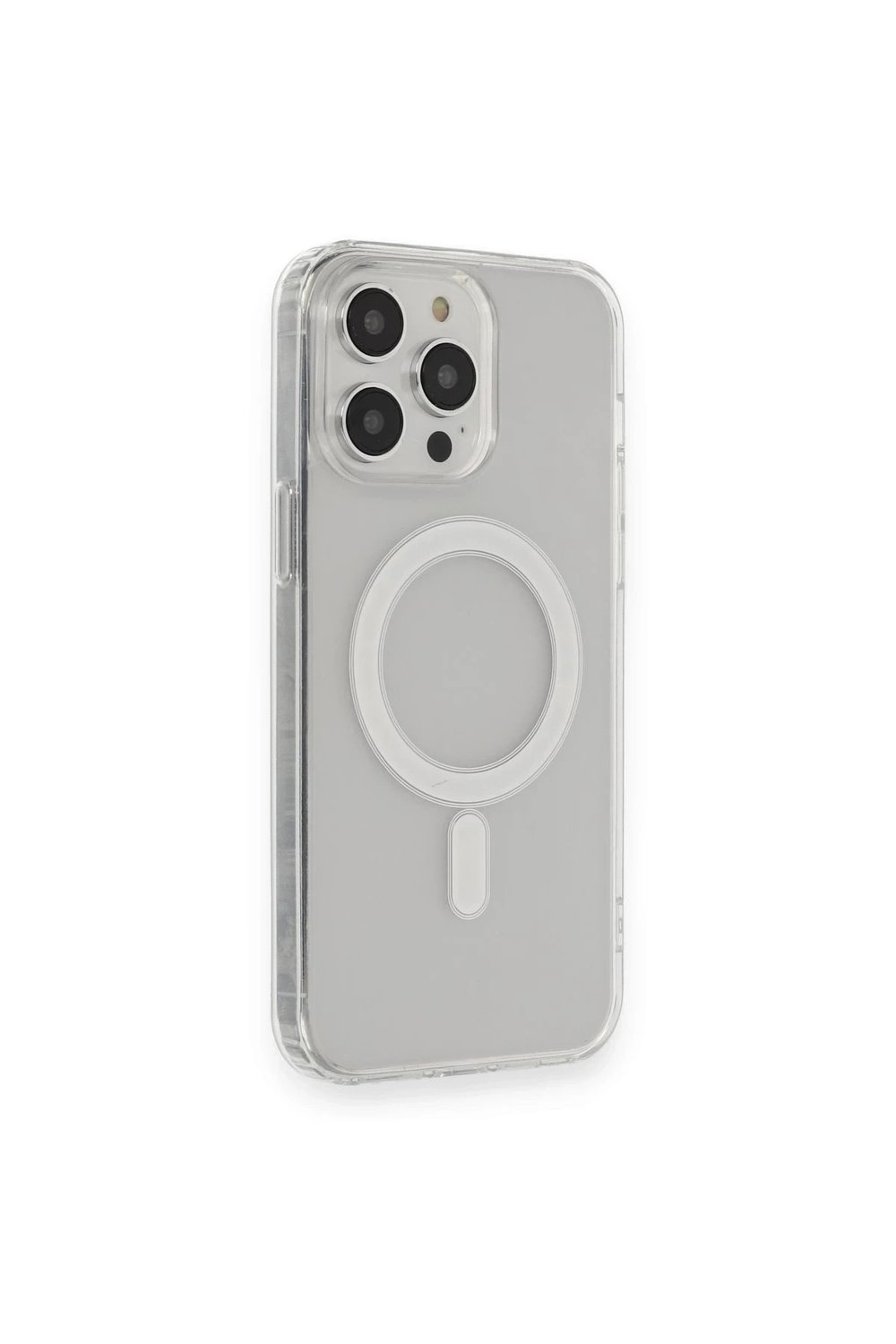 Mey İthalat®  iPhone 14 Pro Max Kılıf Matte Şeffaf Magneticsafe - Şeffaf
