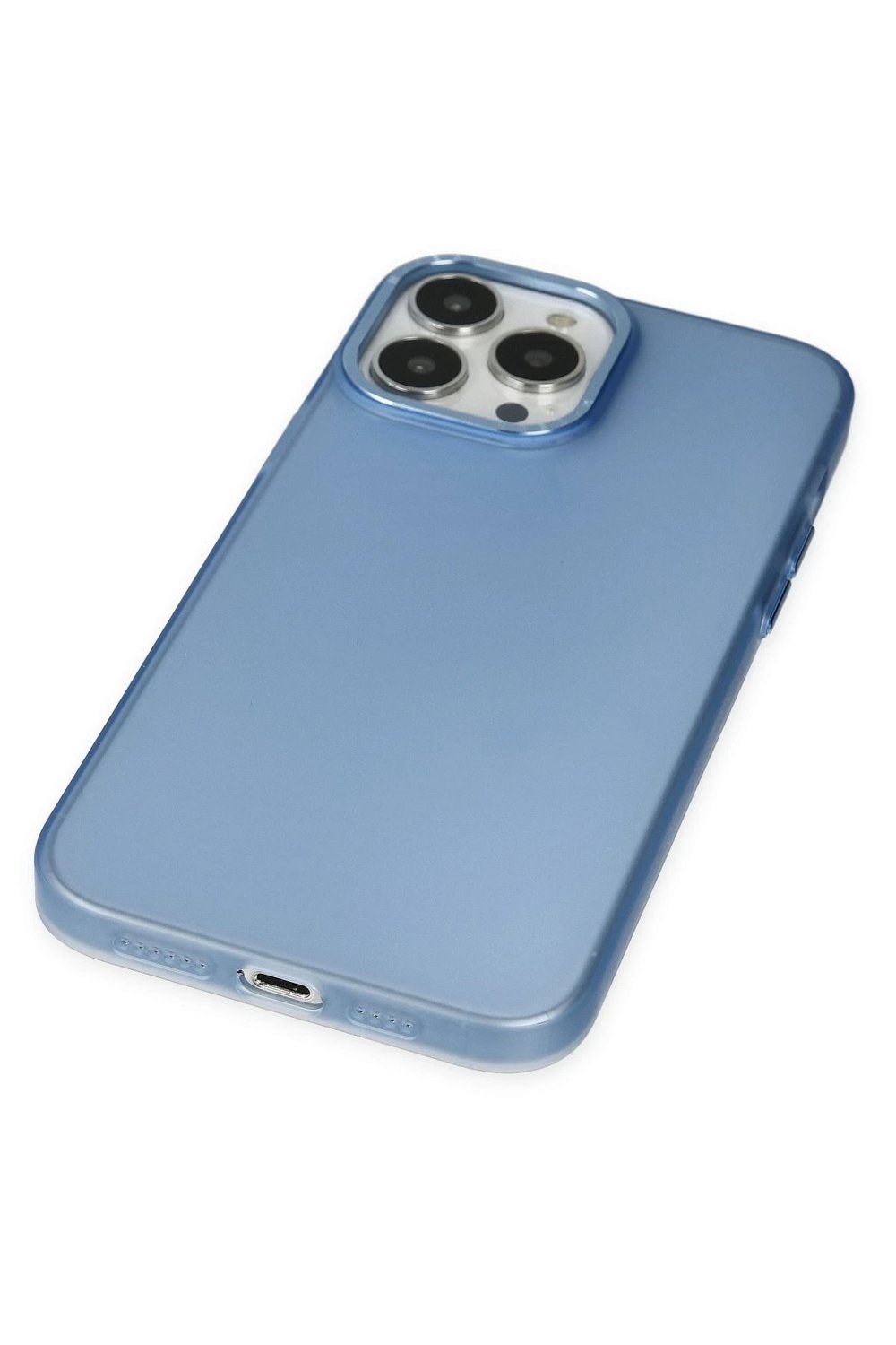 Mey İthalat®  iPhone 14 Pro Max Kılıf Modos Metal Kapak - Mavi
