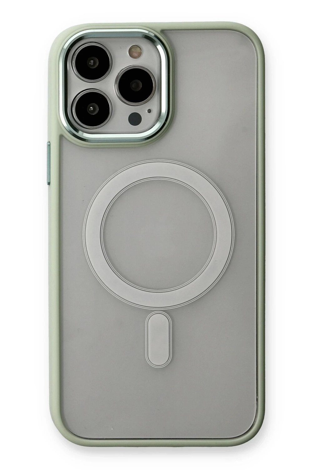 Mey İthalat®  iPhone 14 Pro Max Kılıf Room Magneticsafe Silikon - Su Yeşili