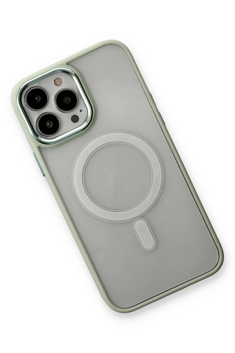 Mey İthalat®  iPhone 14 Pro Max Kılıf Room Magneticsafe Silikon - Su Yeşili