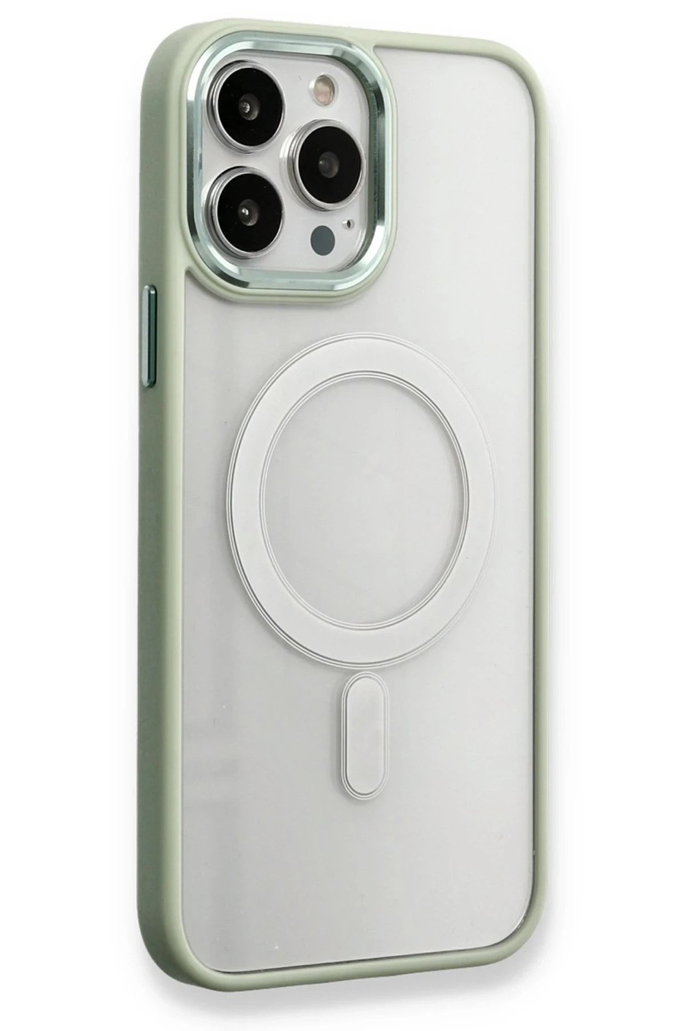 Mey İthalat®  iPhone 14 Pro Max Kılıf Room Magneticsafe Silikon - Su Yeşili