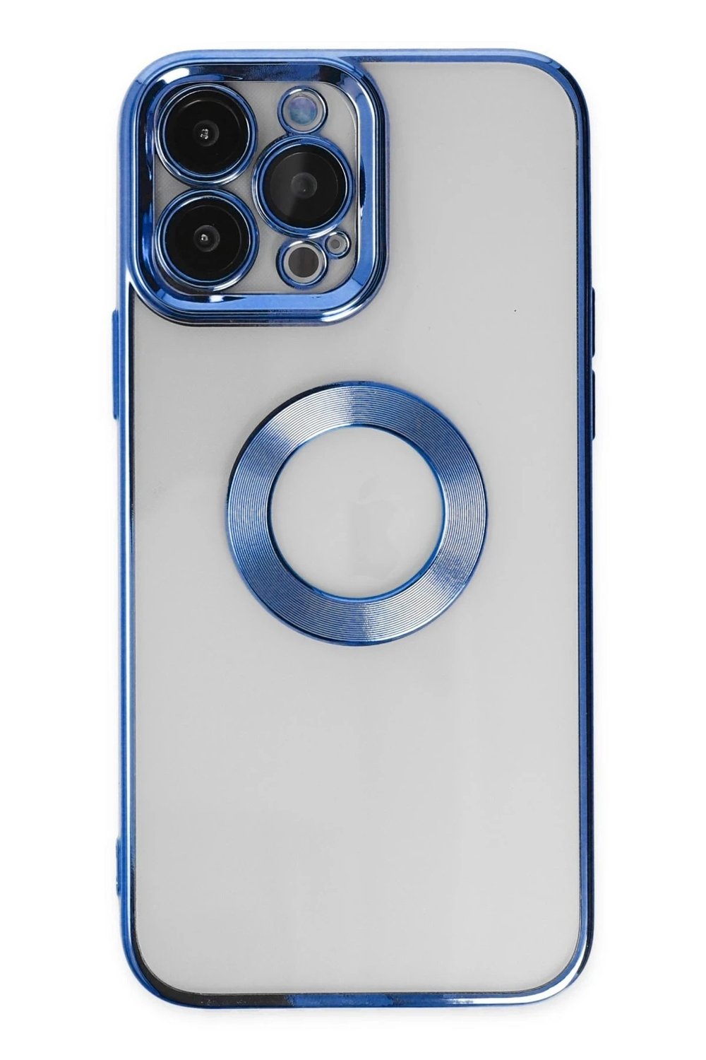 Mey İthalat®  iPhone 14 Pro Max Kılıf Slot Silikon - Mavi
