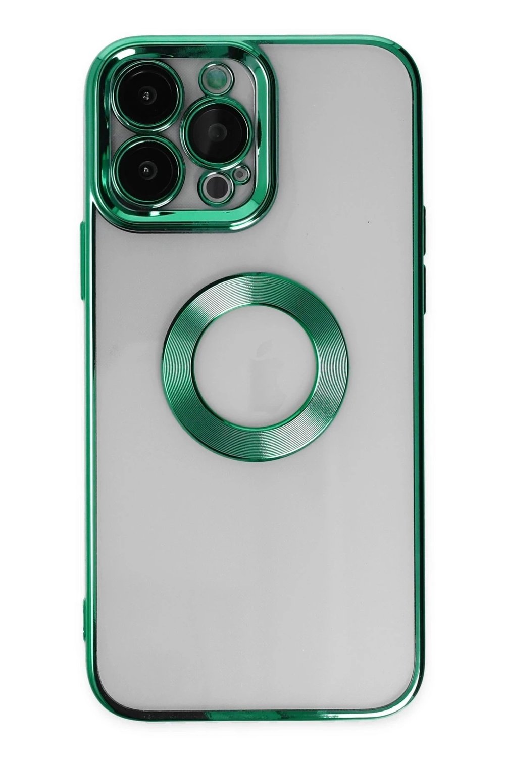Mey İthalat®  iPhone 14 Pro Max Kılıf Slot Silikon - Köknar Yeşili