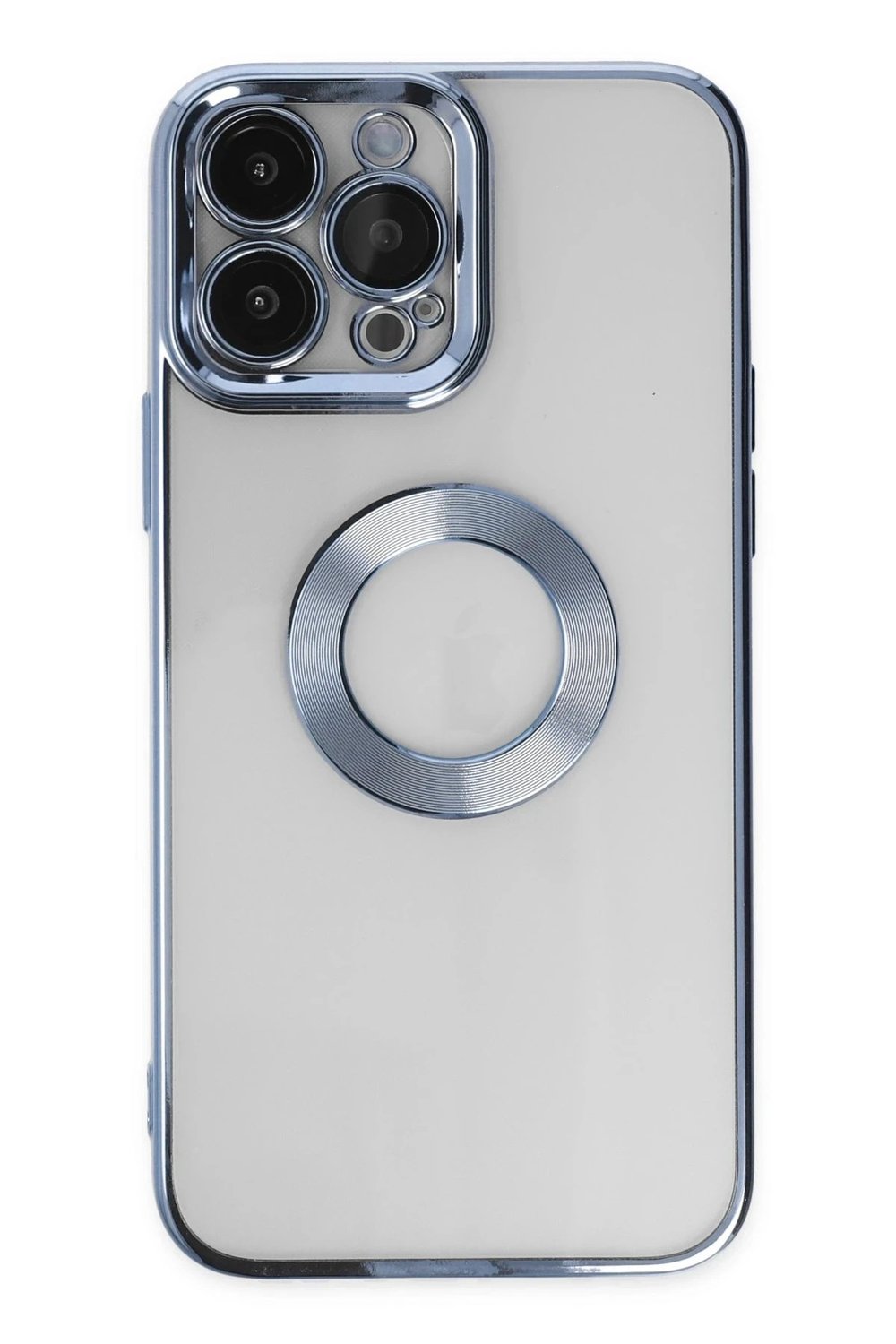 Mey İthalat®  iPhone 14 Pro Max Kılıf Slot Silikon - Sierra Blue