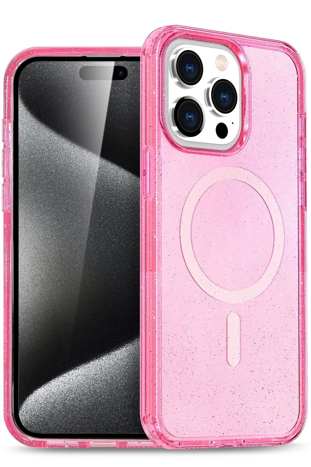 Mey İthalat®  iPhone 14 Pro Max Kılıf Star Magsafe Kapak - Pembe