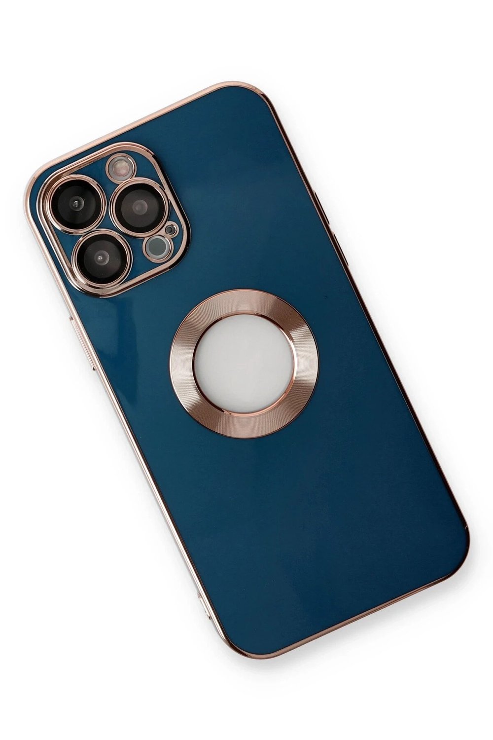 Mey İthalat®  iPhone 14 Pro Max Kılıf Store Silikon - Mavi