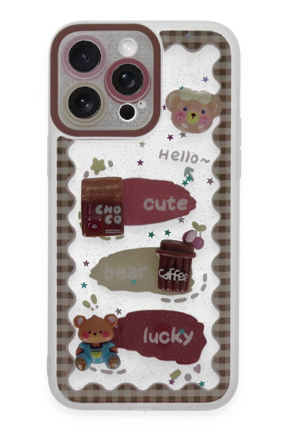 Mey İthalat®  iPhone 14 Pro Max Kılıf Sweet Desenli Silikon Kapak - Şeffaf