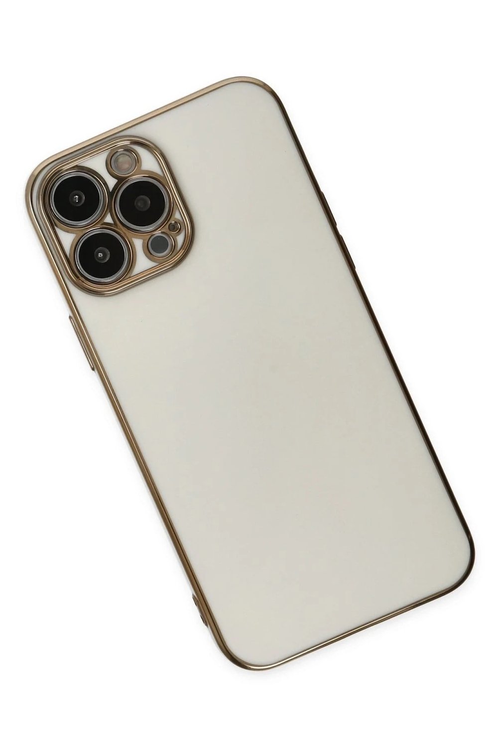 Mey İthalat®  iPhone 14 Pro Max Kılıf Volet Silikon - Beyaz