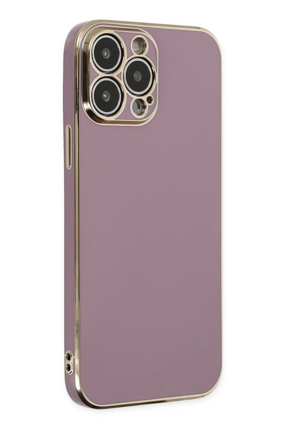 Mey İthalat®  iPhone 14 Pro Max Kılıf Volet Silikon - Mor