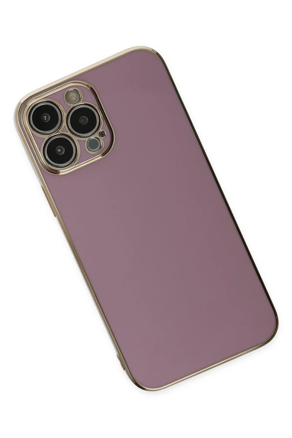Mey İthalat®  iPhone 14 Pro Max Kılıf Volet Silikon - Mor