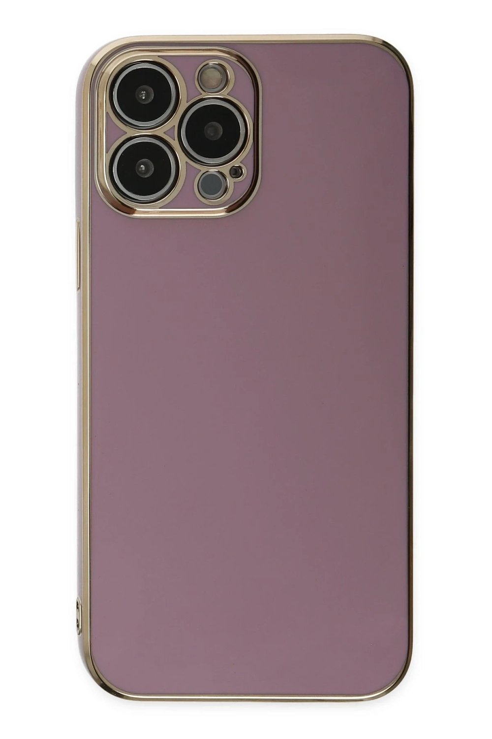 Mey İthalat®  iPhone 14 Pro Max Kılıf Volet Silikon - Mor